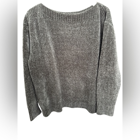 Tommy Bahama Women's Sweater Green  Chenille Knit Top Boat Neck Boxy Cozy Sz L - Picture 3 of 9